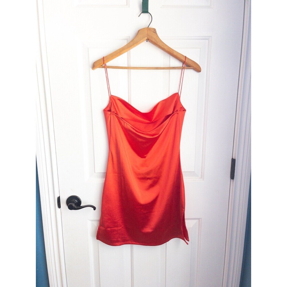 New with tags Zaful red silky mini dress size medium. - Picture 2 of 7